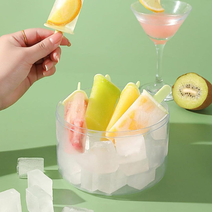 8 Cavity Round Popsicle Candy Mold Set with Sticks