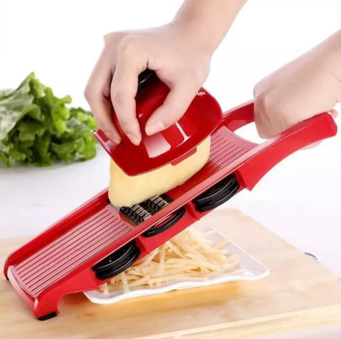 10 in 1 Mandoline Slicer Vegetable Cutter with Stainless Steel Blade Manual Potato Peeler Carrot Cheese Grater Dicer Kitchen Tool - Khachak