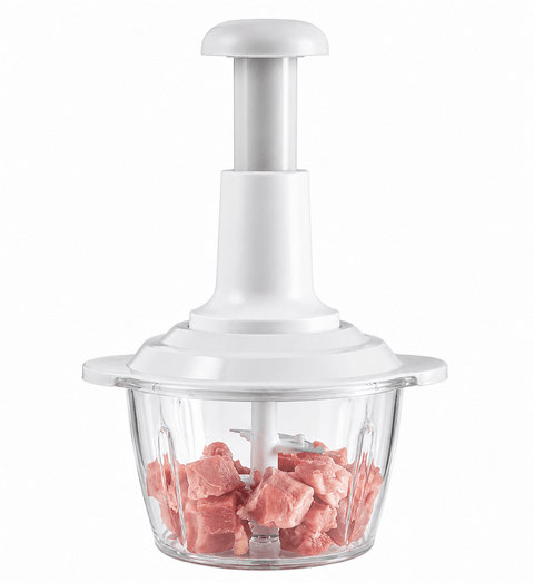 1500ML Manual Food Chopper with 3 Stainless Steel Blades - Khachak