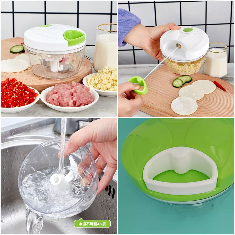 Best Quality Manual Spin Cutter For Kitchen Hand Pulled Chopper Grinder Slicer For Vegetables Fruits Onions Garlic And Salad