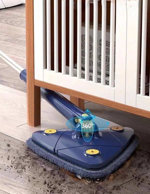 360 Twist Triangle Mop Window Glass For Home Toilet Bathrrom Floor Household Cleaning Ceiling Dusting Manual Mop - Khachak