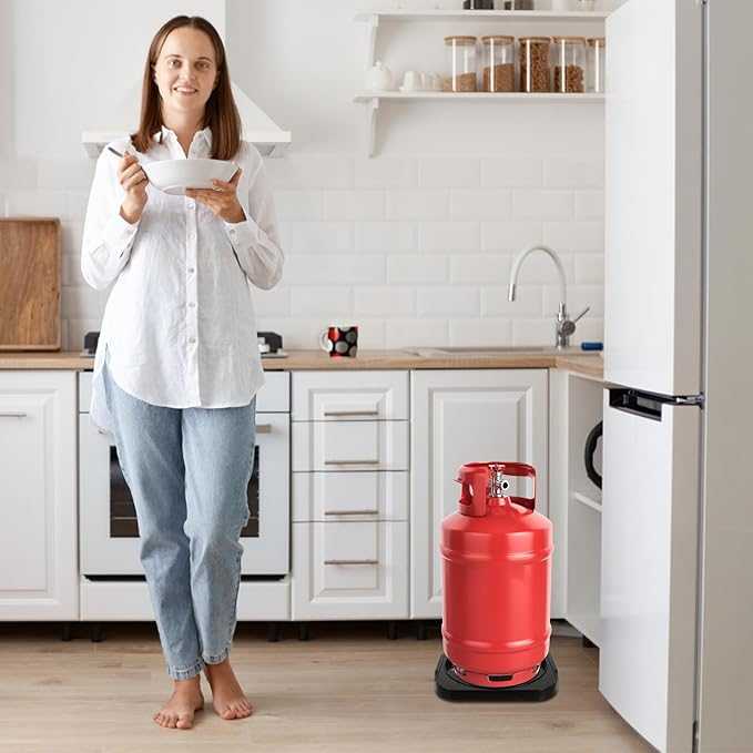 Gas Cylinder Base with Wheel – Heavy Quality Plastic Movable Trolley
