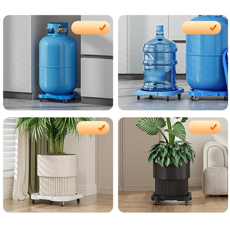 Gas Cylinder Base with Wheel – Heavy Quality Plastic Movable Trolley