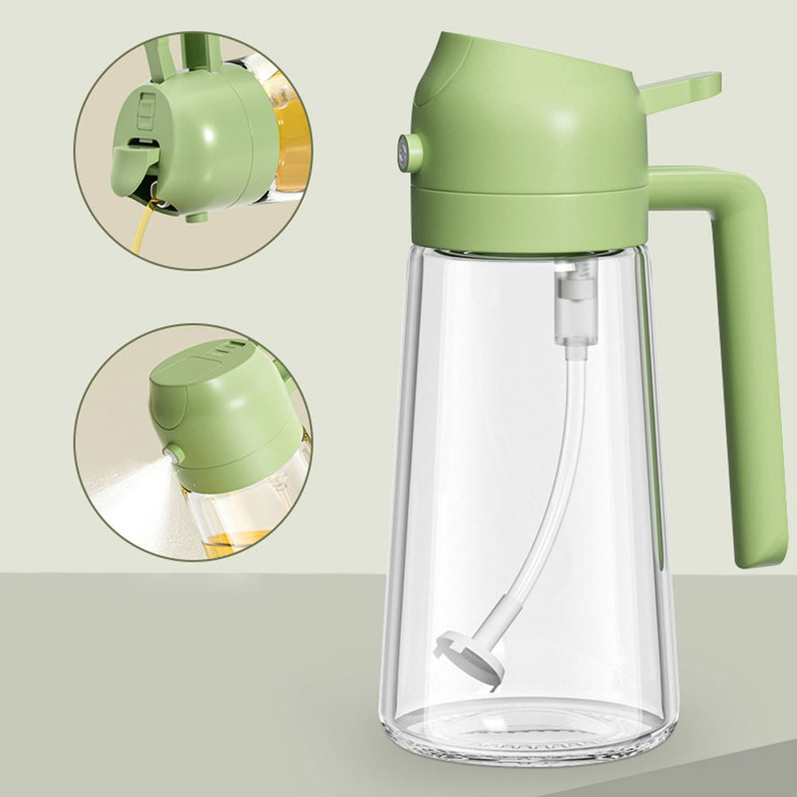 2-In-1 Oil Sprayer Bottle For Kitchen - Kitchen Accessory Designed For Cooking Oil Dispensing And Food Preparation Routine