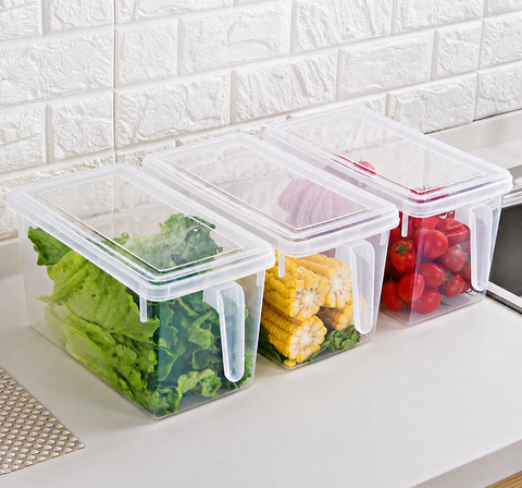 1 Pcs Fridge Organizer Fresh Spacer Layer Storage Rack Drawer Basket Refrigerator Pull-out Drawers