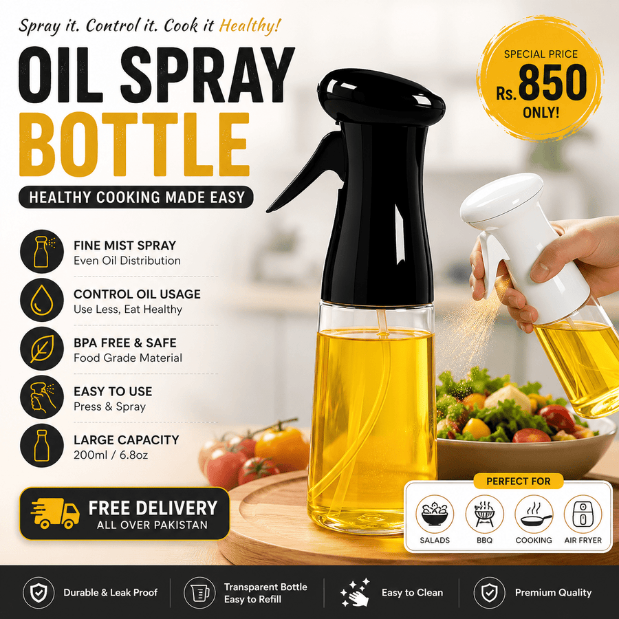 Cooking Oil Spray Bottle Barbecue Spray Bottle Anti leakage Oil Durable Pot - Khachak