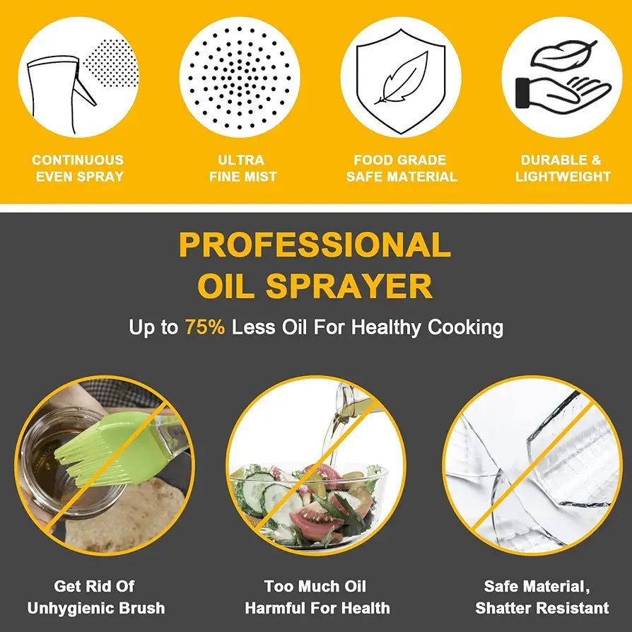 Cooking Oil Spray Bottle Barbecue Spray Bottle Anti leakage Oil Durable Pot - Khachak
