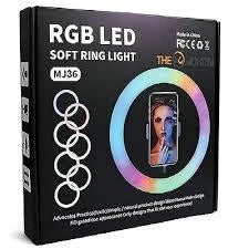 MJ26 | RGB LED Ring Light | 26cm light with Phone Clip wall Phone Video Beauty