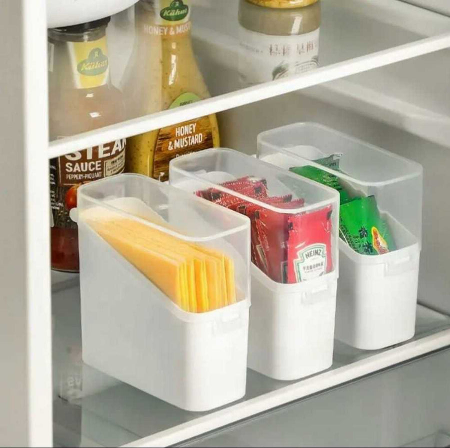 New -20%   Product image 1 Product image 2 Product image 3 Product image 4 Product image 5 Product image 6 Product image 7 Stackable Fridge Organizer Bin with Lid – Clear Food Storage for Snacks & Cheese