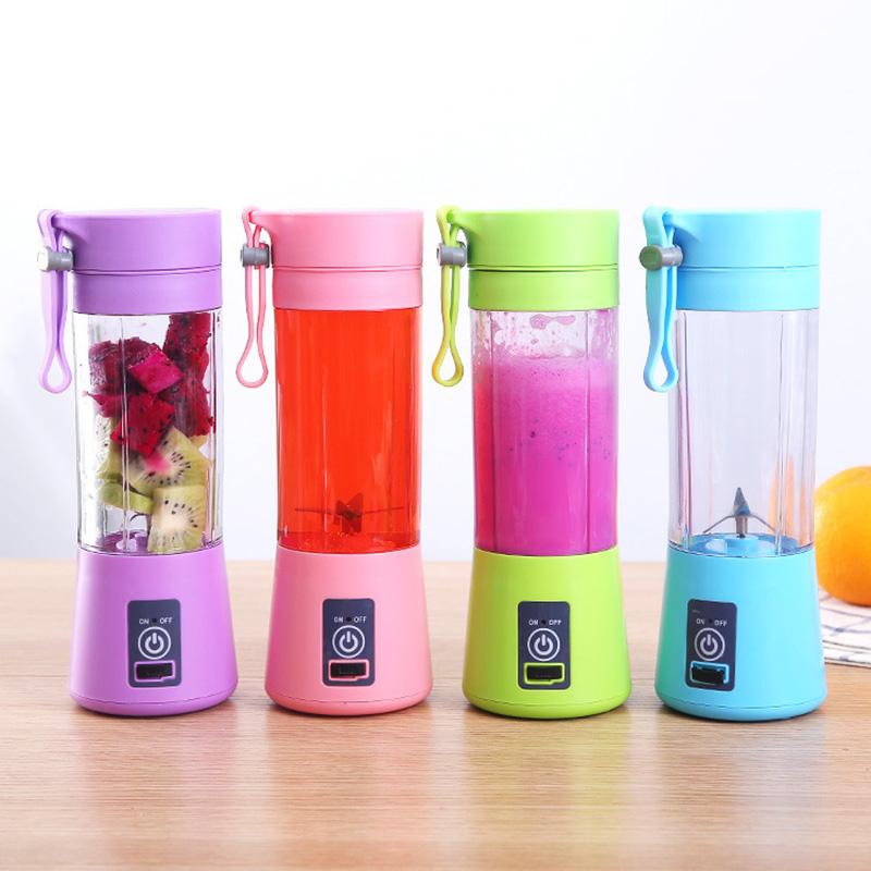 Juicer Blender 6 Blades USB Portable 380ml Mini Fruit Bottle Juicer Small Blender - Khachak