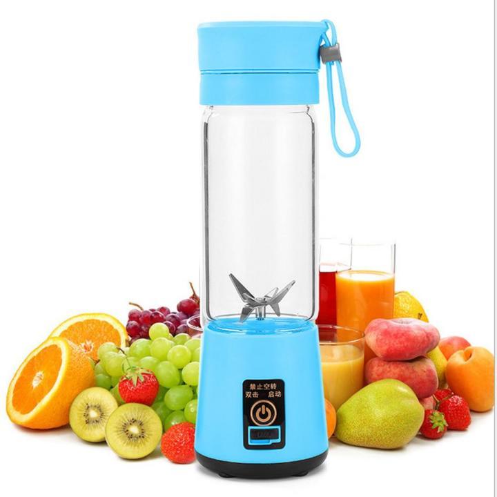 Juicer Blender 6 Blades USB Portable 380ml Mini Fruit Bottle Juicer Small Blender - Khachak
