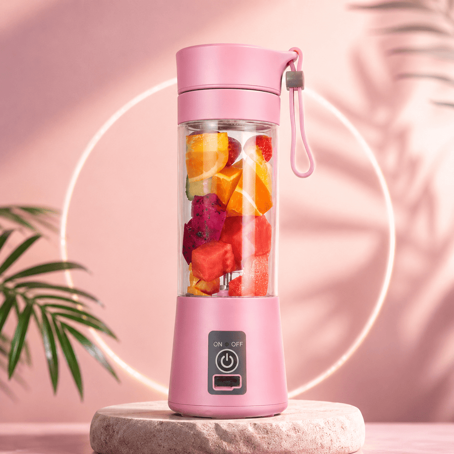Juicer Blender 6 Blades USB Portable 380ml Mini Fruit Bottle Juicer Small Blender - Khachak