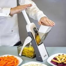 Mandoline Slicer | Safe Adjustable Vegetable Cutter | Multi‑Purpose Kitchen Chopper & Manual Grater ( Random Colour ) - Khachak