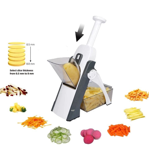 Mandoline Slicer | Safe Adjustable Vegetable Cutter | Multi‑Purpose Kitchen Chopper & Manual Grater ( Random Colour ) - Khachak