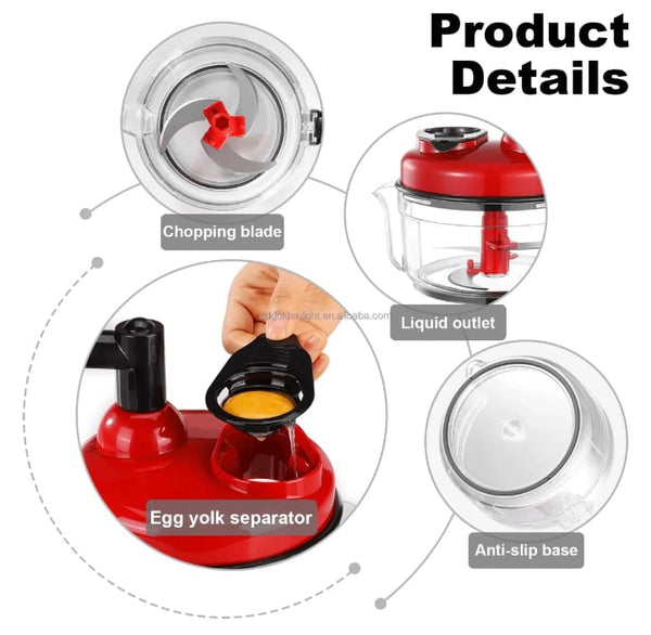 Manual Hand Multifunction Speedy Vegetable Quick chopper - Khachak