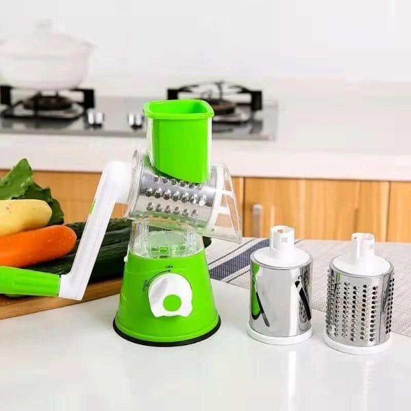 Manual Vegetable Drum cutter Slicer Multifunctional Round Slicer Kitchen Gadget (random color) - Khachak