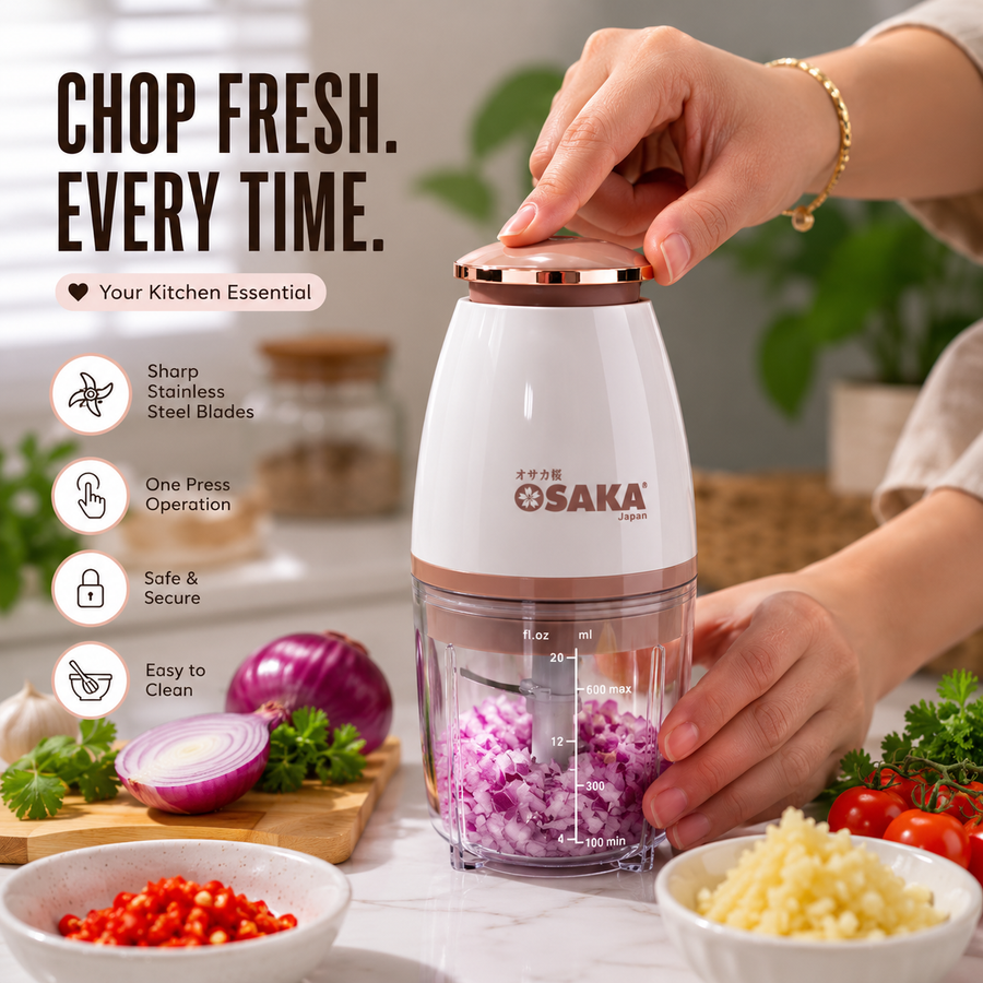 Osaka Multi-Purpose Electric Meat Grinder 700ml Food Processor for Kitchen - Khachak