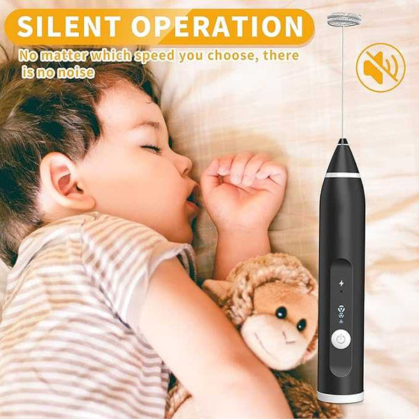 Rechargeable Coffee Beater – 3 Speed Handheld Milk Frother & Egg Whisk - Khachak
