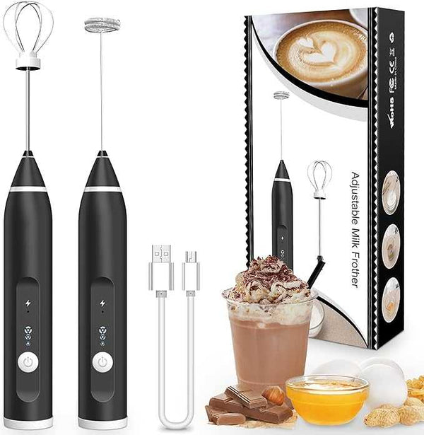 Rechargeable Coffee Beater – 3 Speed Handheld Milk Frother & Egg Whisk - Khachak