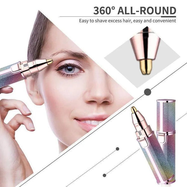 Rechargeable Eyebrow Trimmer for Women Pink Glitter - Khachak