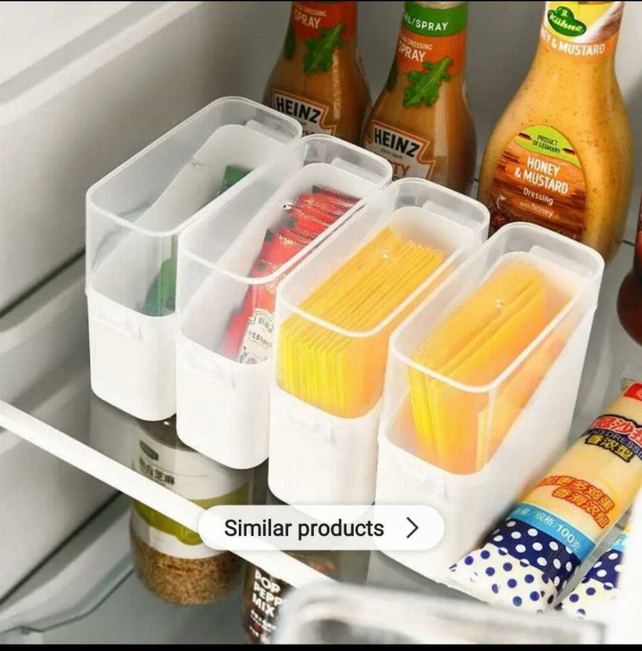 New -20%   Product image 1 Product image 2 Product image 3 Product image 4 Product image 5 Product image 6 Product image 7 Stackable Fridge Organizer Bin with Lid – Clear Food Storage for Snacks & Cheese
