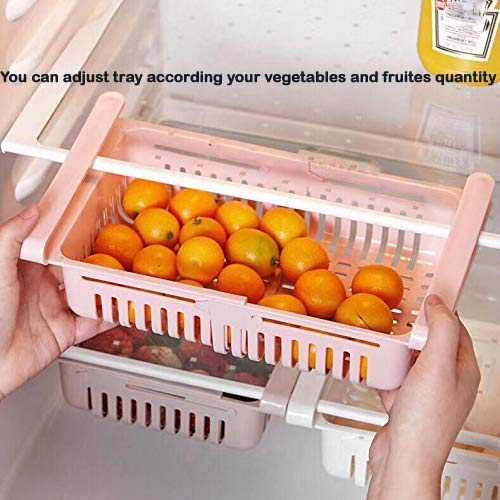 Stretchable Fridge Organizer Basket – Adjustable Space-Saving Storage Box