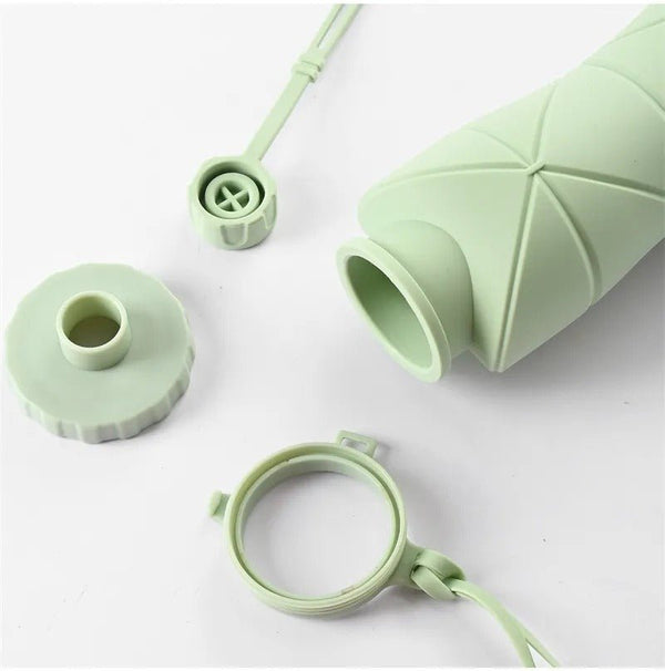 Silicone Folding Bottle | 600ML Silicon Foldable Bottle | Smart Travel Bottle Collapsible Design - Khachak