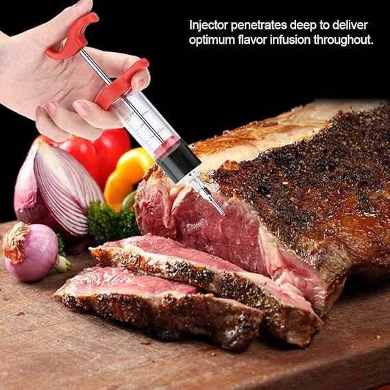 Stainless Steel Meat Injector – BBQ Marinade & Flavor Seasoning Needle - Khachak
