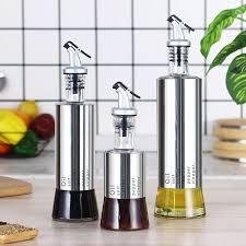 Steel Case Nozzle Glass Oil Bottle 300ml - Khachak