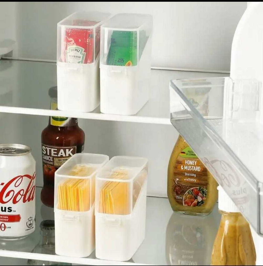 New -20%   Product image 1 Product image 2 Product image 3 Product image 4 Product image 5 Product image 6 Product image 7 Stackable Fridge Organizer Bin with Lid – Clear Food Storage for Snacks & Cheese