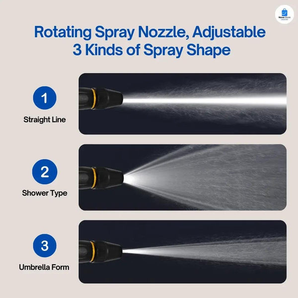 Water Pressure Nozzle Black Gold ABS 3 Spray - Khachak